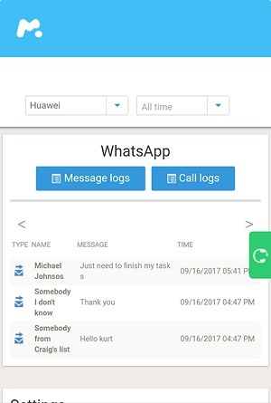 Monitor WhatsApp chats with mSpy
