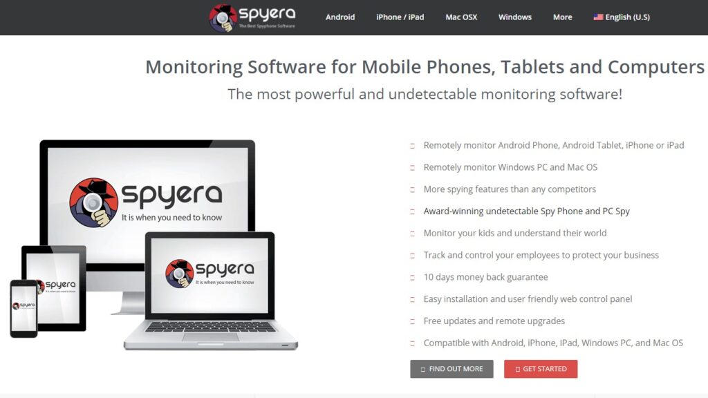 SPYERA app to see text messages on another phone