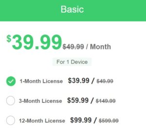 spyic basic pricing android