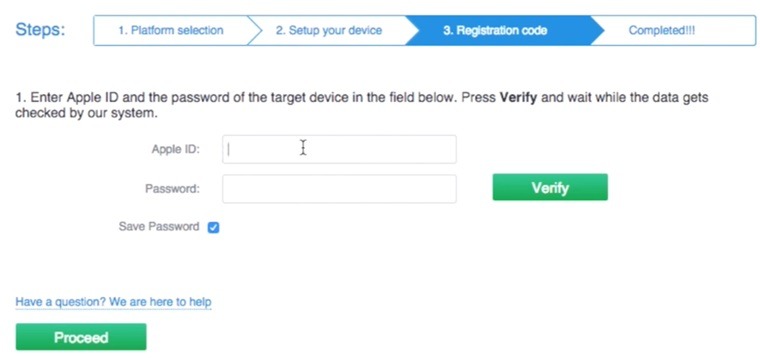 Set up the mSpy tracker-2