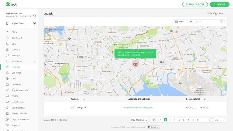 Spyic-Live Location Tracking