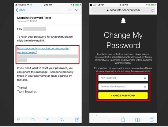 Hack Someones Snapchat Password with the Reset Option-2