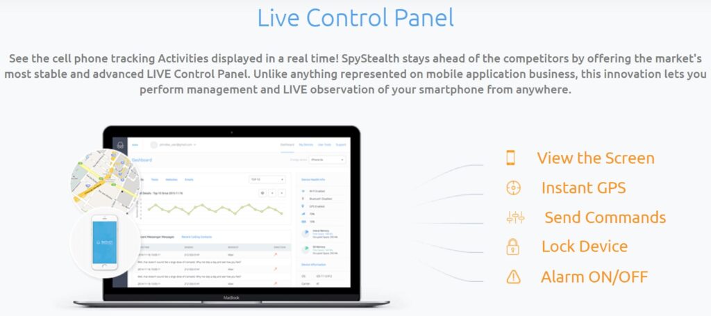 spystealth Live Control Panel